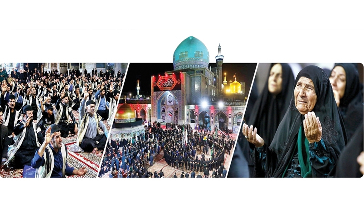 هر سال و با شروع ماه محرم، حرم مطهر رضوی نیز رنگ‌وبوی عاشورایی به خود می‌گیرد و با شروع مراسم این ماه شاهد حضور دسته‌ها و هیات‌های مختلف عزاداری از نقاط مختلف ایران و جهان است و عاشقان سیدالشهدا(ع) به پابوس امام‌ غریبان می‌آیند تا عزاداری‌های‌شان را در این مکان مقدس انجام دهند.